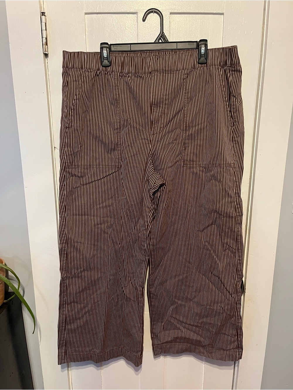 GAP Women's Brown Pinstriped Cargo Pants